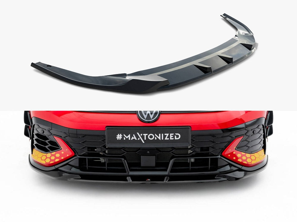 Front Splitter V.1 compatible with Volkswagen Golf GTI Clubsport Mk8 Facelift