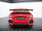 Carbon Spoiler With Internal Brackets Uprights compatible with Honda Civic Si Mk10