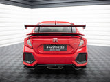 Carbon Spoiler With Upper Swan Mounting + LED compatible with Honda Civic Si Mk10