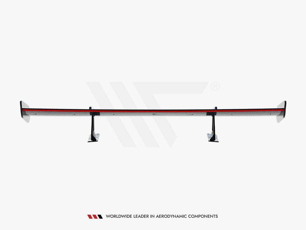 Carbon Spoiler With Upper Swan Mounting + LED compatible with Honda Civic Si Mk10