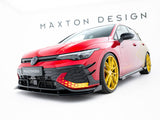 Street PRO Front Splitter + Flaps compatible with Volkswagen Golf GTI Clubsport Mk8 Facelift