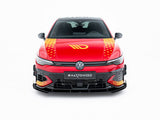 Street PRO Front Splitter + Flaps compatible with Volkswagen Golf GTI Clubsport Mk8 Facelift