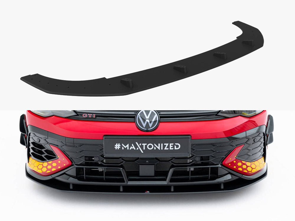 Street PRO Front Splitter compatible with Volkswagen Golf GTI Clubsport Mk8 Facelift