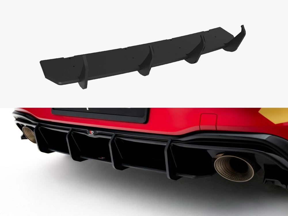Street PRO Rear Diffuser V.1 compatible with Volkswagen Golf GTI Clubsport Mk8 Facelift