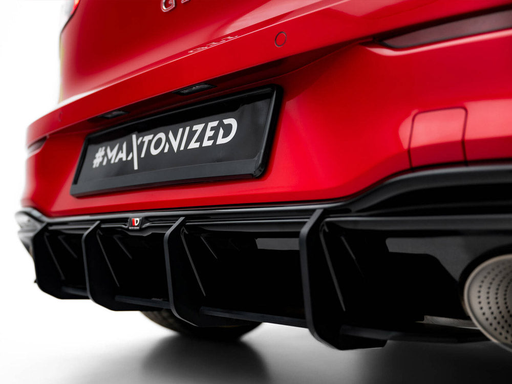 Street PRO Rear Diffuser V.1 compatible with Volkswagen Golf GTI Clubsport Mk8 Facelift