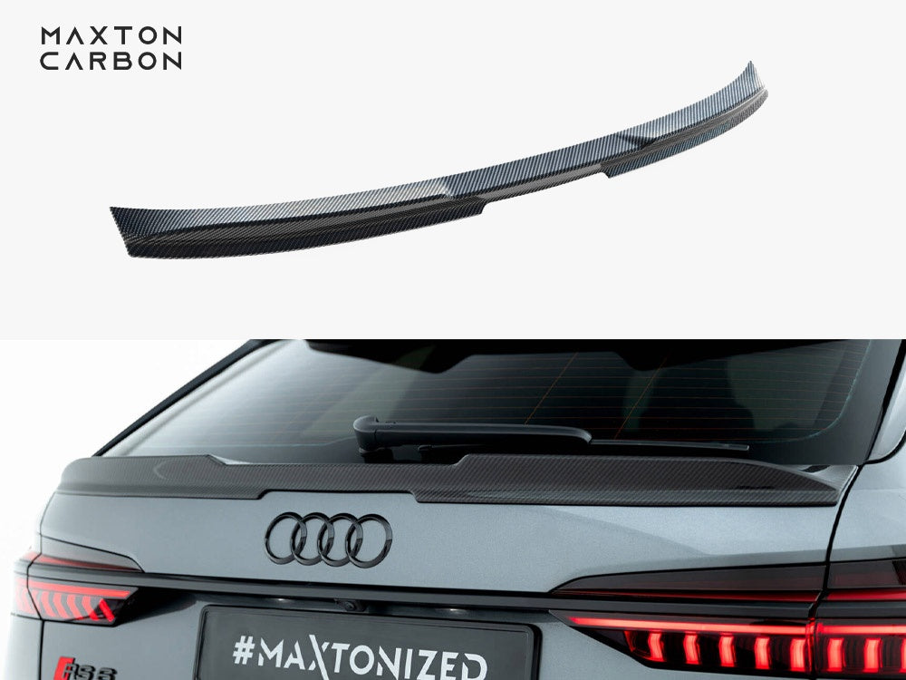 Prepreg Carbon Fiber Tailgate Spoiler (Lower) compatible with Audi RS 6 C8 / C8 Facelift