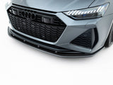Prepreg Carbon Fiber Front Splitter compatible with Audi RS 6 C8 / C8 Facelift