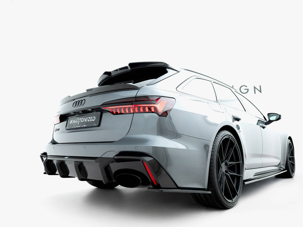 Prepreg Carbon Fiber Rear Diffuser compatible with Audi RS 6 C8 / C8 Facelift (Version Without towbar)