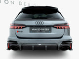 Prepreg Carbon Fiber Rear Diffuser compatible with Audi RS 6 C8 / C8 Facelift (Version Without towbar)