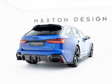 Prepreg Carbon Fiber Rear Diffuser compatible with Audi RS 6 C8 / C8 Facelift (Version with towbar)