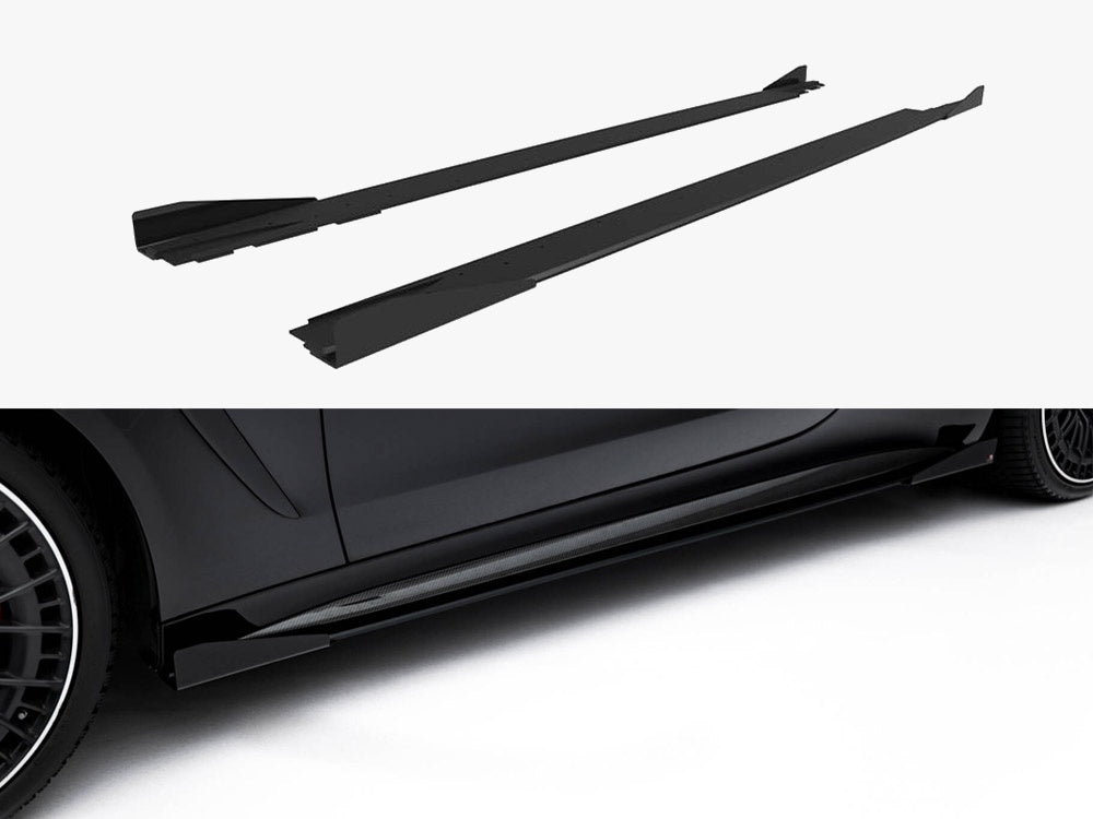 Street PRO Side Skirts Diffusers + Flaps compatible with Mercedes-AMG CLE 53 C236