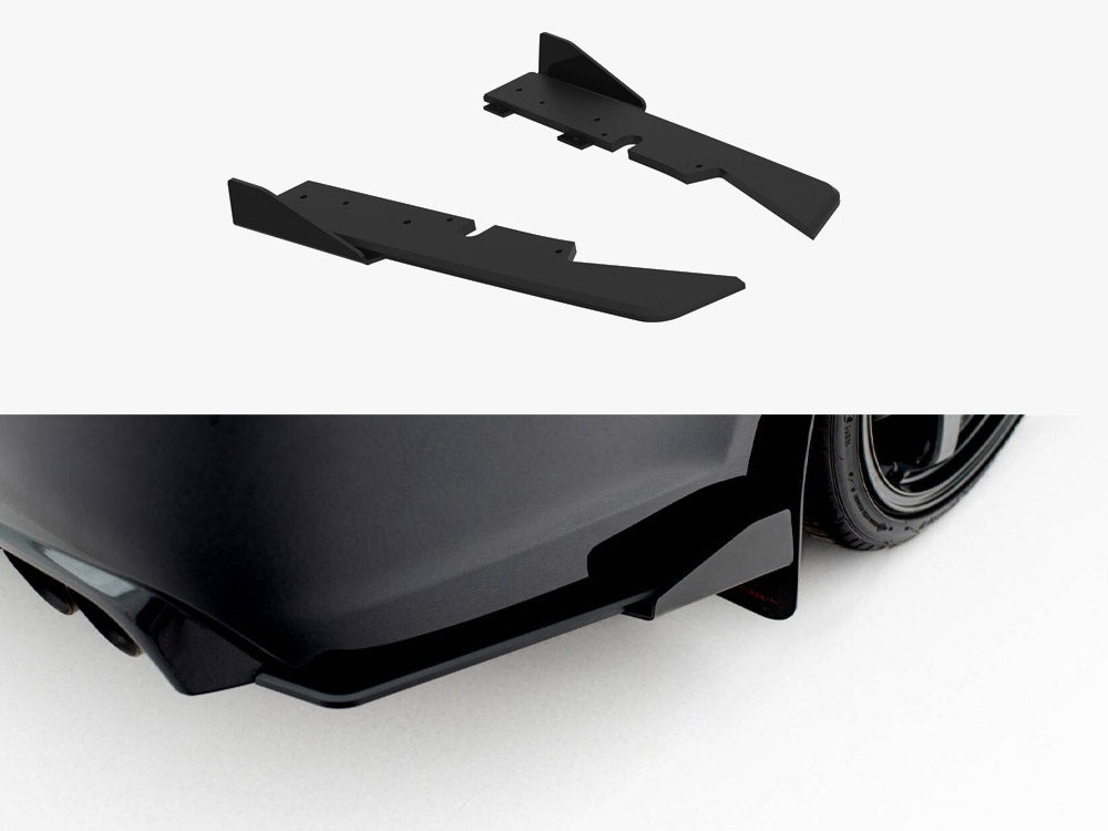 Street PRO Rear Side Splitters + Flaps compatible with Subaru Impreza WRX STI Mk3 Facelift