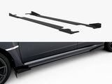 Street PRO Side Skirts Diffusers + Flaps compatible with Subaru Impreza WRX STI Mk3 Facelift