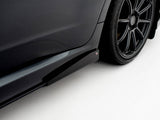 Street PRO Side Skirts Diffusers + Flaps compatible with Subaru Impreza WRX STI Mk3 Facelift