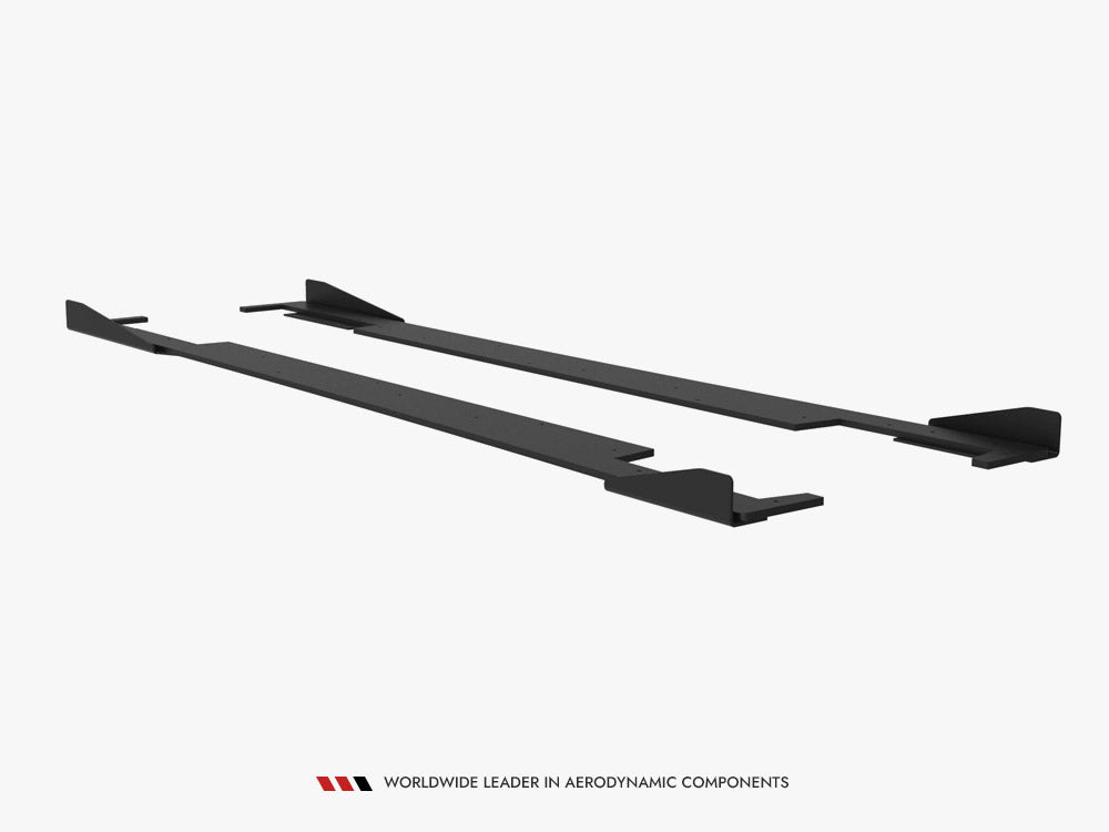 Street PRO Side Skirts Diffusers + Flaps compatible with Subaru Impreza WRX STI Mk3 Facelift