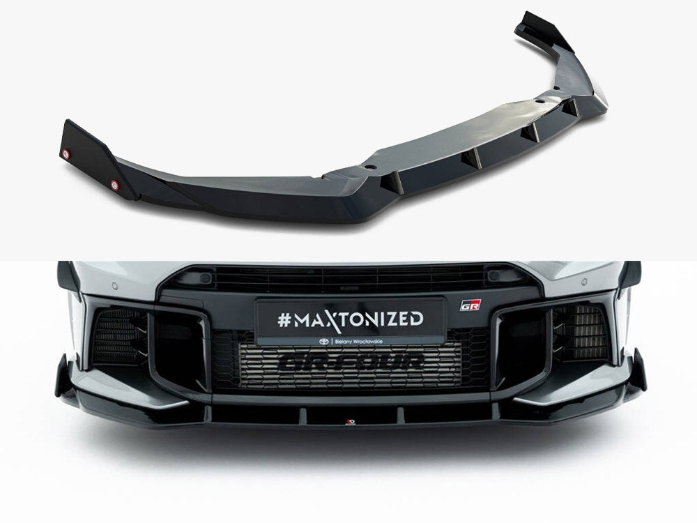 Front Splitter V.1 + Flaps compatible with Toyota GR Yaris Mk4 Facelift