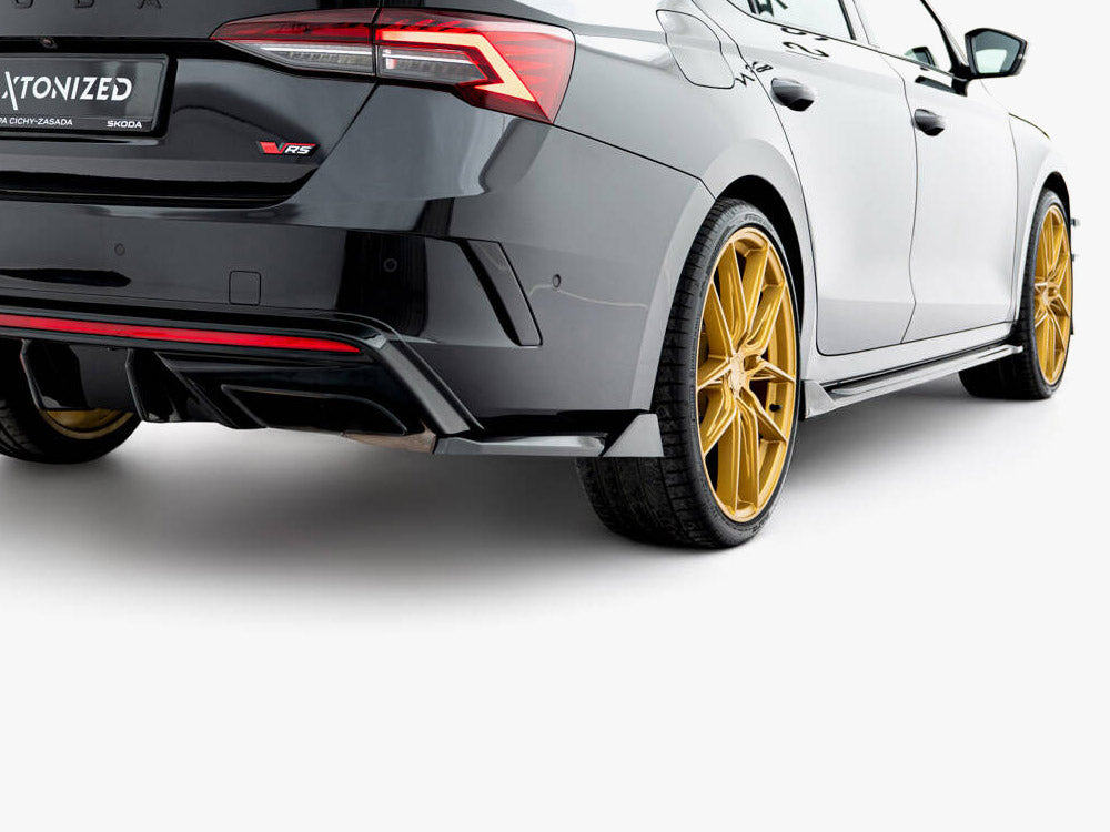 Rear Side Splitters V.8 compatible with Skoda Octavia RS Liftback / Estate Mk4 Facelift