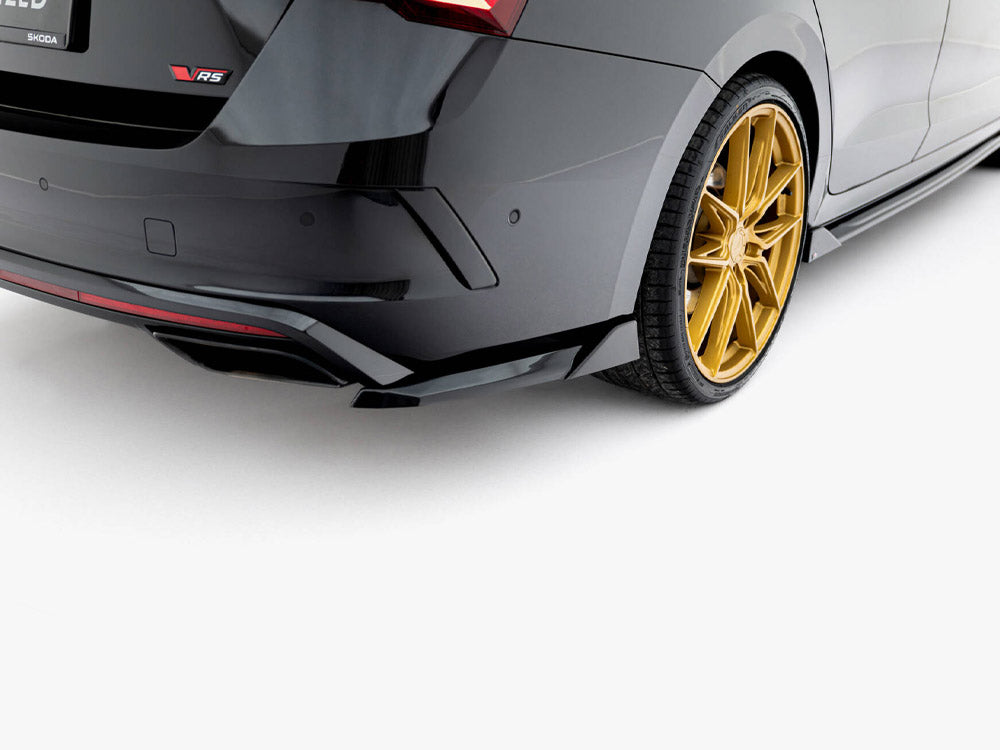 Rear Side Splitters V.6 compatible with Skoda Octavia RS Liftback / Estate Mk4 / Mk4 Facelift