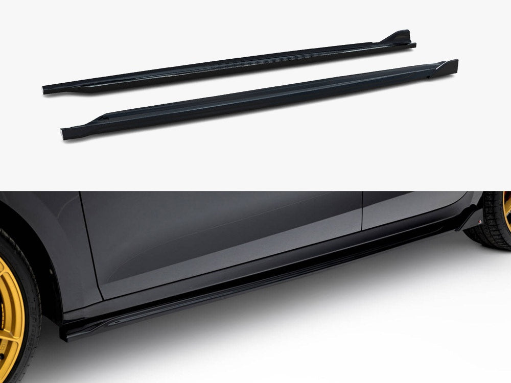 Side Skirts Diffusers V.4 compatible with Skoda Octavia RS Liftback / Estate Mk4 Facelift