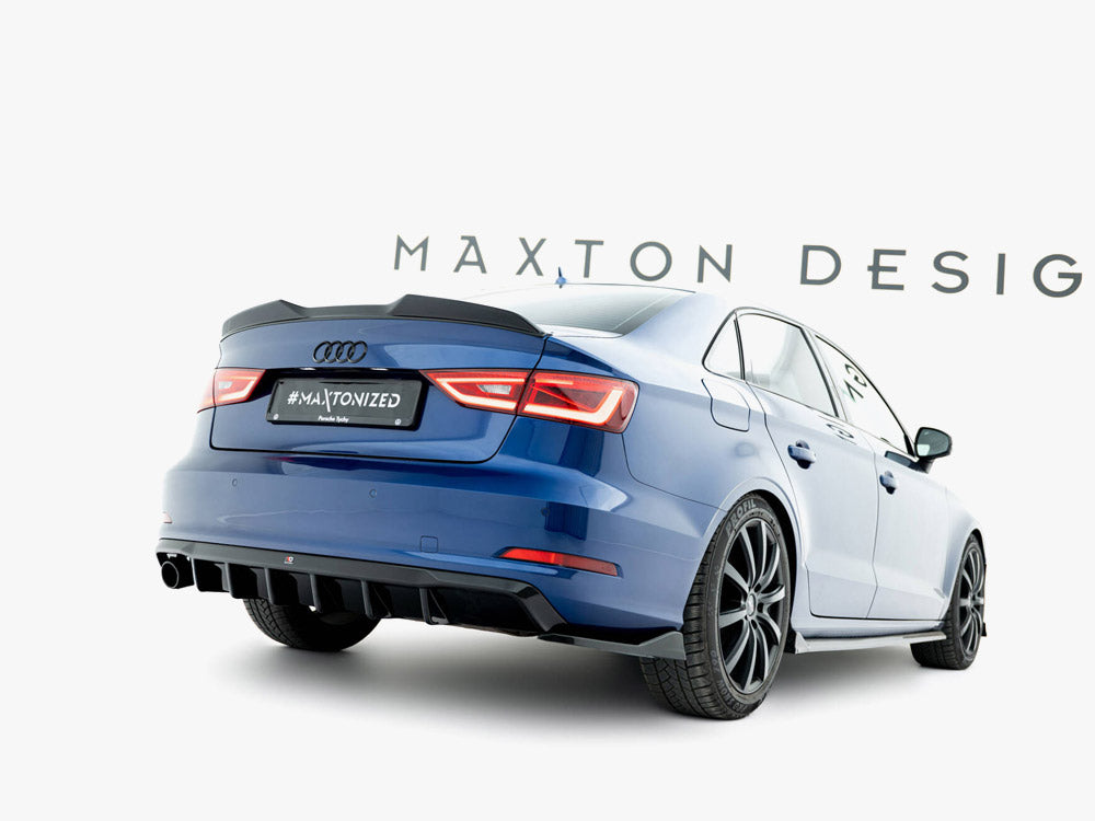 Rear Valance compatible with Audi A3 Sedan 8V (Version with single exhaust tips on one Side)