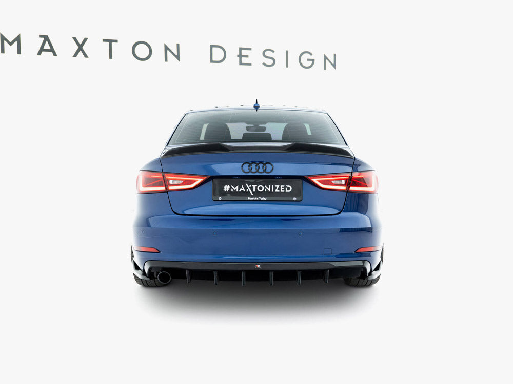 Rear Valance compatible with Audi A3 Sedan 8V (Version with single exhaust tips on one Side)