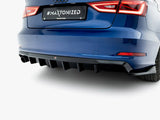 Rear Valance compatible with Audi A3 Sedan 8V (Version with single exhaust tips on one Side)