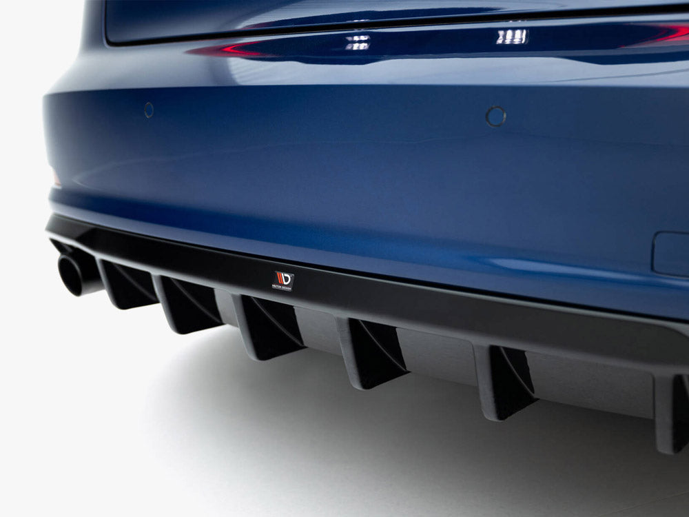 Rear Valance compatible with Audi A3 Sedan 8V (Version with single exhaust tips on one Side)