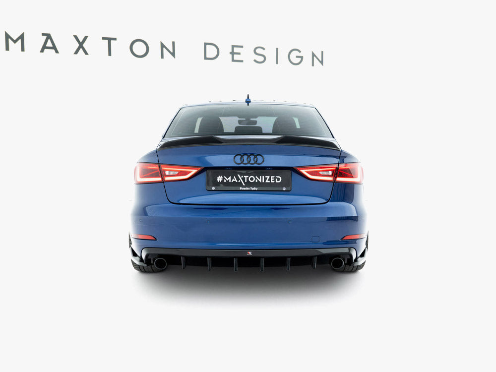 Rear Valance compatible with Audi A3 Sedan 8V (Version with single exhaust tips on both sides)