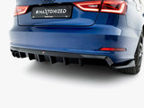 Rear Valance compatible with Audi A3 Sedan 8V (Version with dual exhaust tips on one Side)