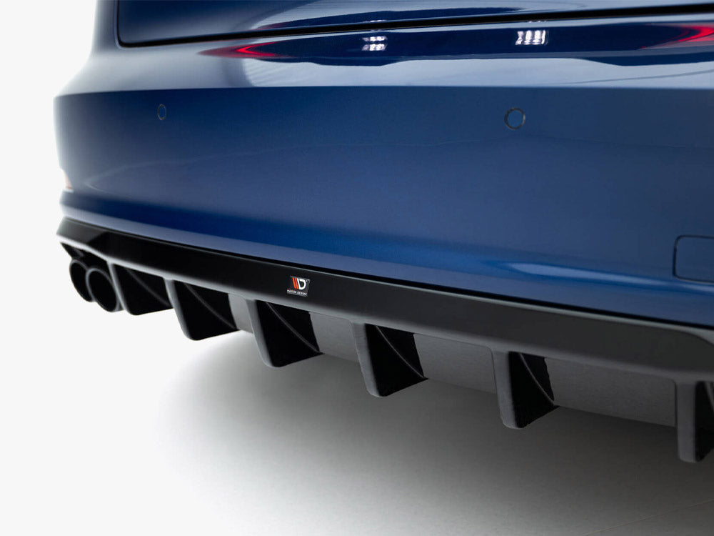 Rear Valance compatible with Audi A3 Sedan 8V (Version with dual exhaust tips on one Side)