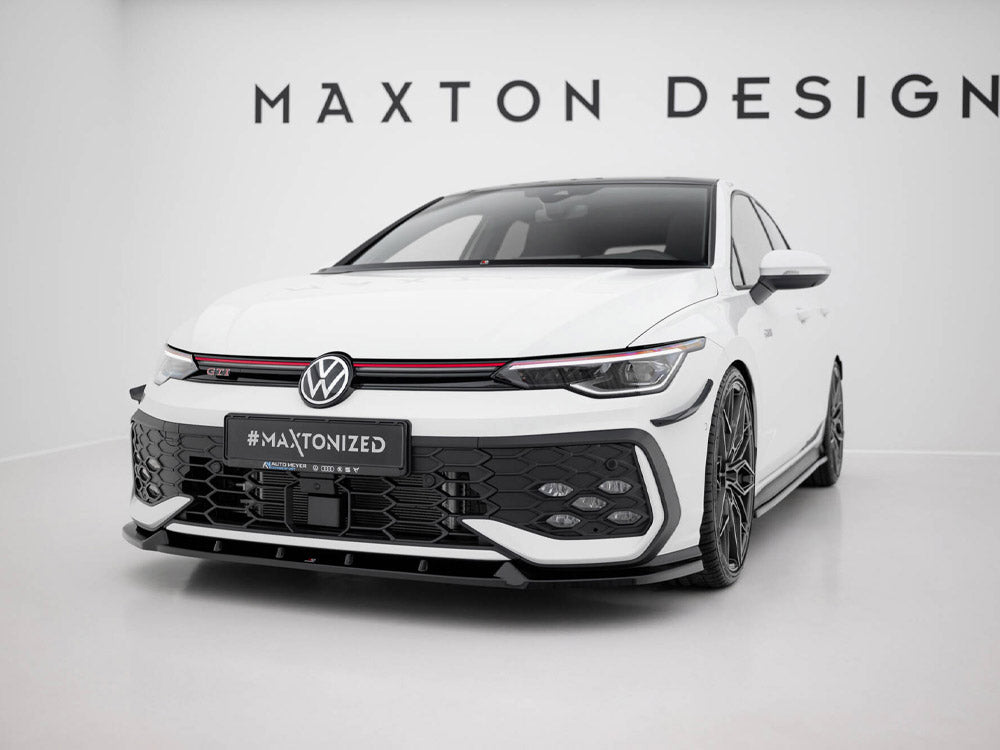 Front Splitter V.2 compatible with Volkswagen Golf GTI / GTE / R-Line Mk8 Facelift
