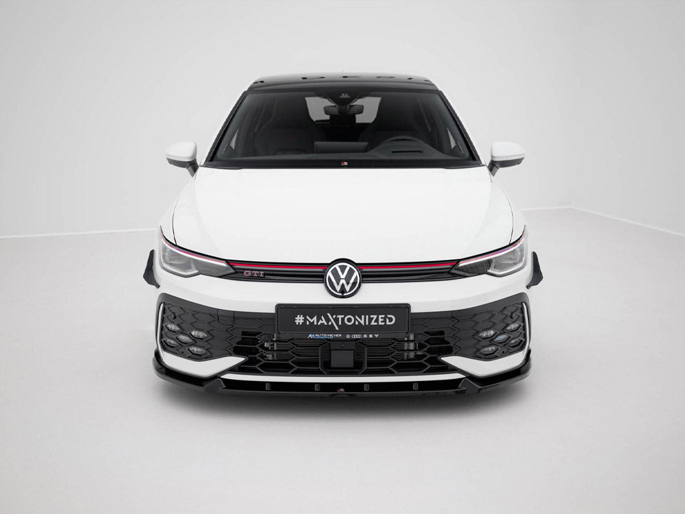 Front Splitter V.2 compatible with Volkswagen Golf GTI / GTE / R-Line Mk8 Facelift