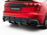 Rear Splitter (Vertical Bars) compatible with Audi RS Q8 Mk1 Facelift