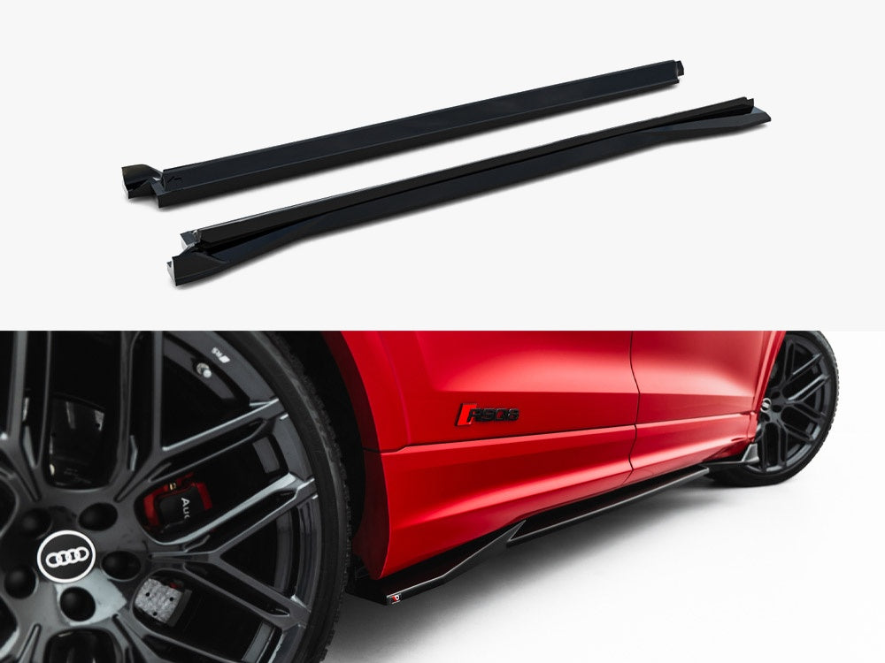 Side Skirts Diffusers compatible with Audi RS Q8 Mk1 Facelift