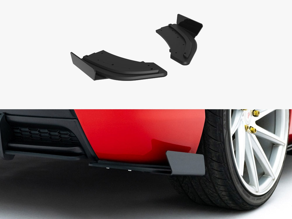 Street PRO Rear Side Splitters + Flaps compatible with Mazda3 MPS Mk1 EU Version