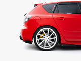 Street PRO Rear Side Splitters + Flaps compatible with Mazda3 MPS Mk1 EU Version