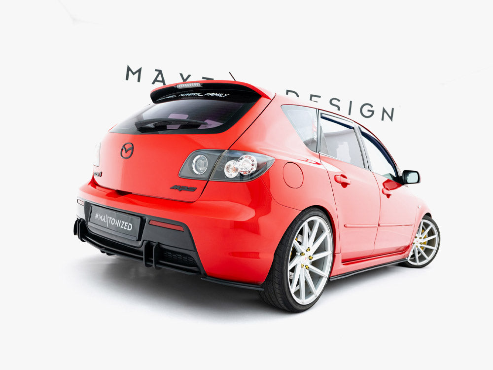 Street PRO Rear Side Splitters compatible with Mazda3 MPS Mk1 EU Version