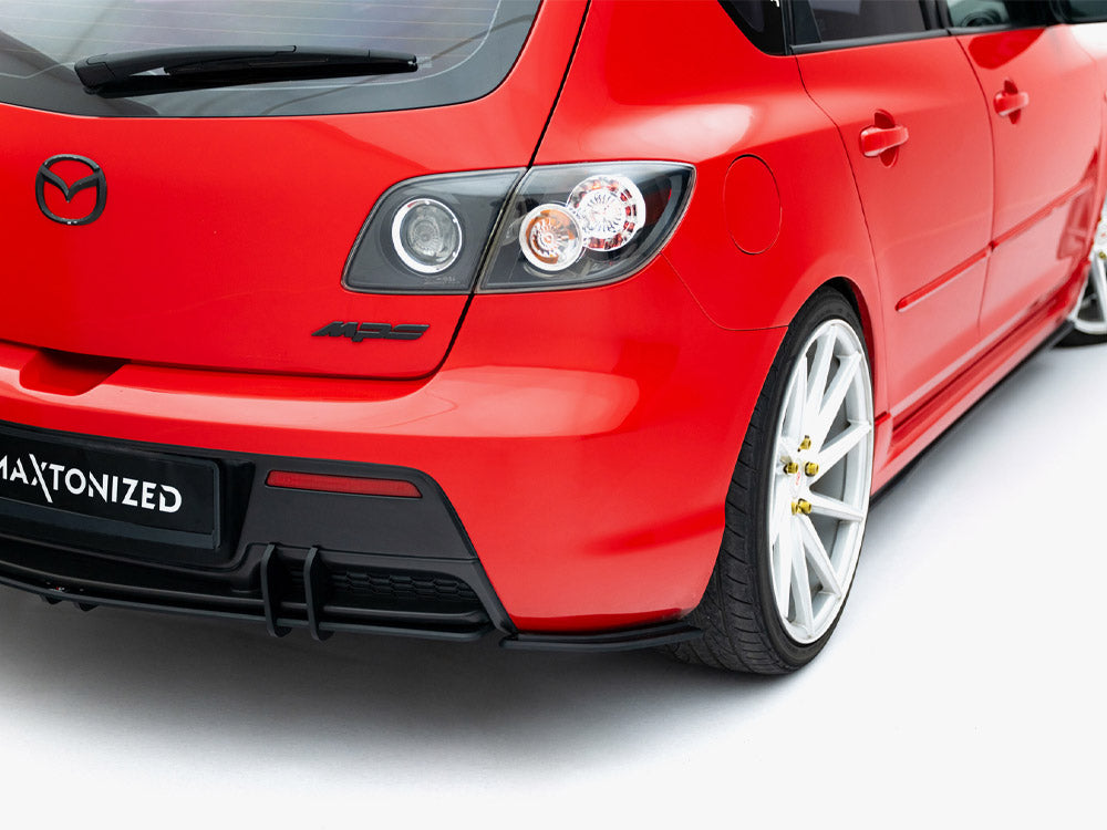 Street PRO Rear Side Splitters compatible with Mazda3 MPS Mk1 EU Version