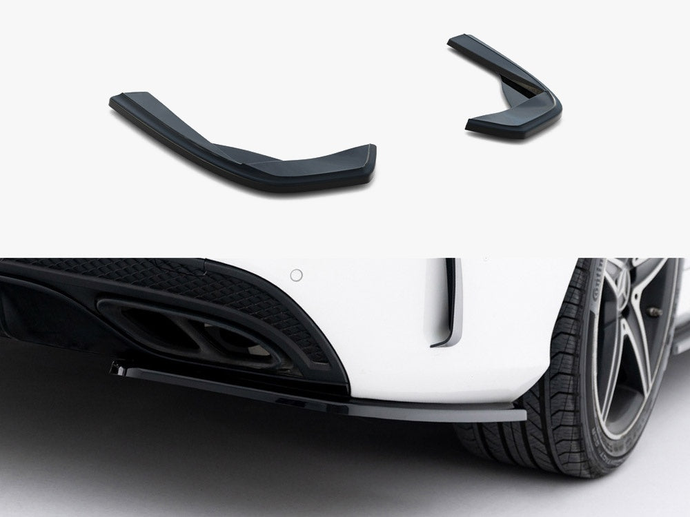 Rear Side Splitters compatible with Mercedes-Benz C AMG Line Sedan W205