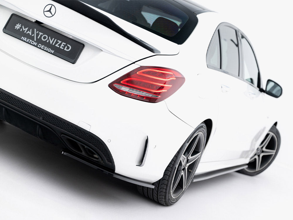 Rear Side Splitters compatible with Mercedes-Benz C AMG Line Sedan W205