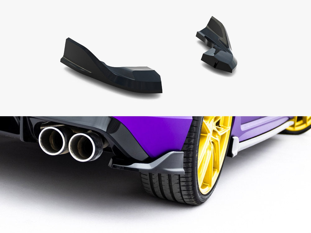 Rear Side Splitters V.7 compatible with Volkswagen Golf R Mk8 / Mk8 Facelift