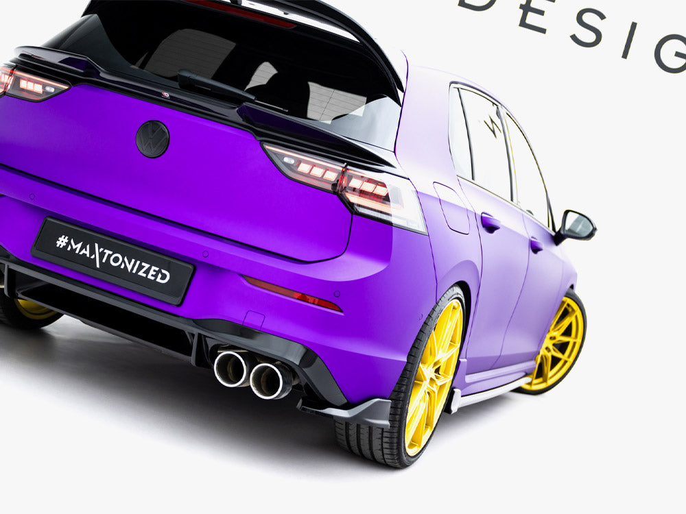 Rear Side Splitters V.7 compatible with Volkswagen Golf R Mk8 / Mk8 Facelift