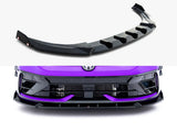 Front Splitter V.3 + Flaps compatible with Volkswagen Golf R Mk8 Facelift