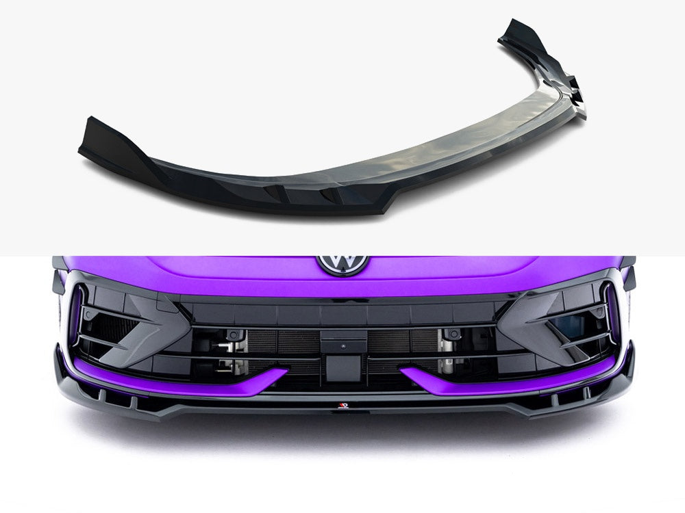 Front Splitter V.1 compatible with Volkswagen Golf R Mk8 Facelift