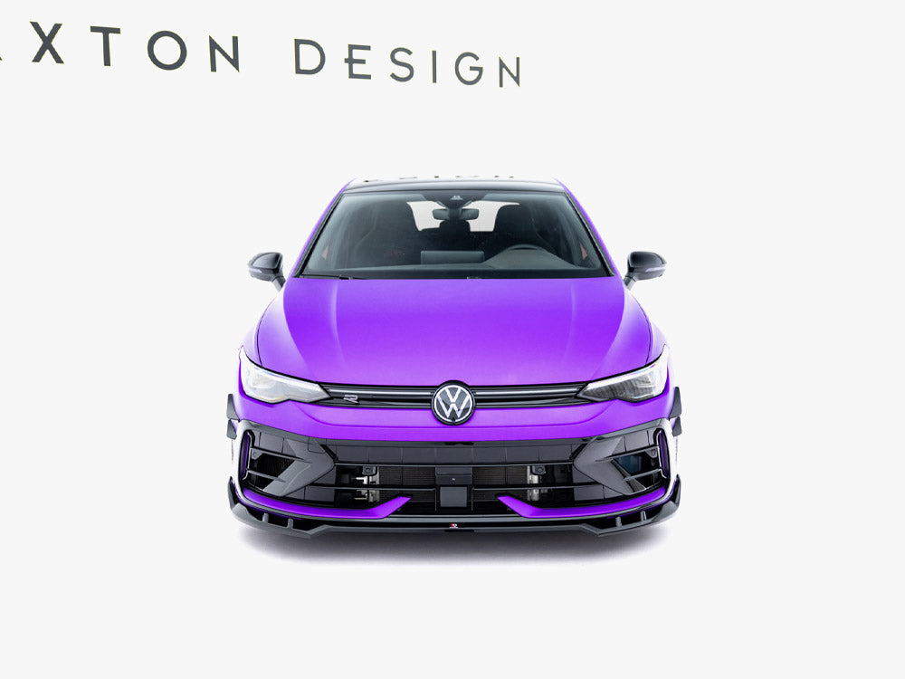 Front Splitter V.1 compatible with Volkswagen Golf R Mk8 Facelift