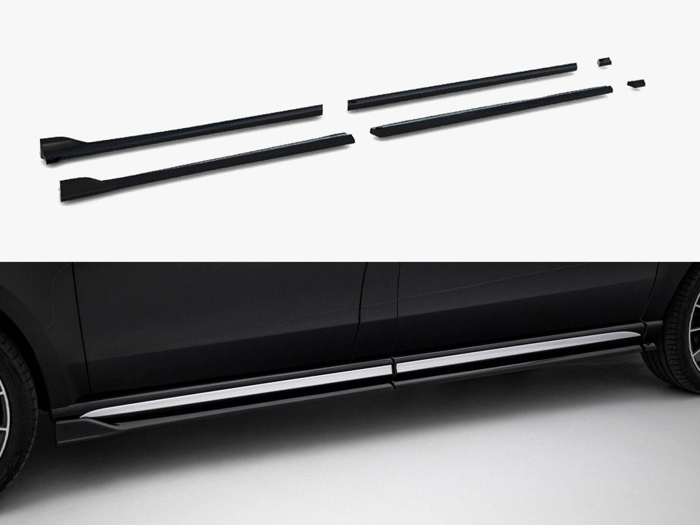 Side Skirts Diffusers V.2 compatible with Mercedes-Benz V-Class Long AMG Line W447 Facelift 2