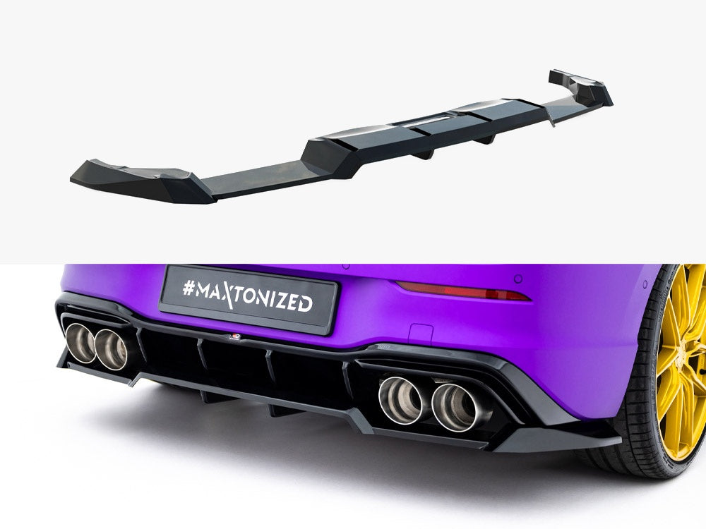 Rear Splitter (Vertical Bars) V.2 compatible with Volkswagen Golf R Mk8 / Mk8 Facelift