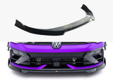 Front Splitter V.4 compatible with Volkswagen Golf R Mk8 Facelift