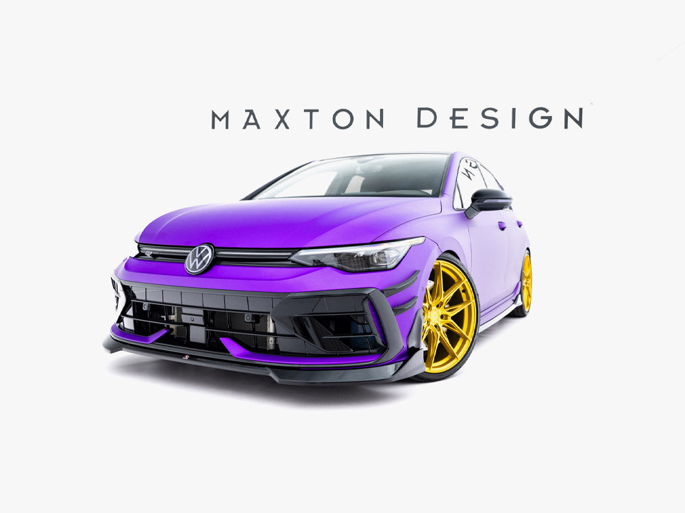 Front Splitter V.4 compatible with Volkswagen Golf R Mk8 Facelift