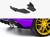 Street PRO Rear Side Splitters V.2 + Flaps compatible with Volkswagen Golf R Hatchback Mk8 / Mk8 Facelift